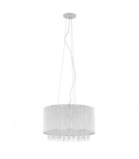 Modern Hanging Pendant Silver 7 Light  with Anodized Aluminum, Chocolate Shade, G9 - 2