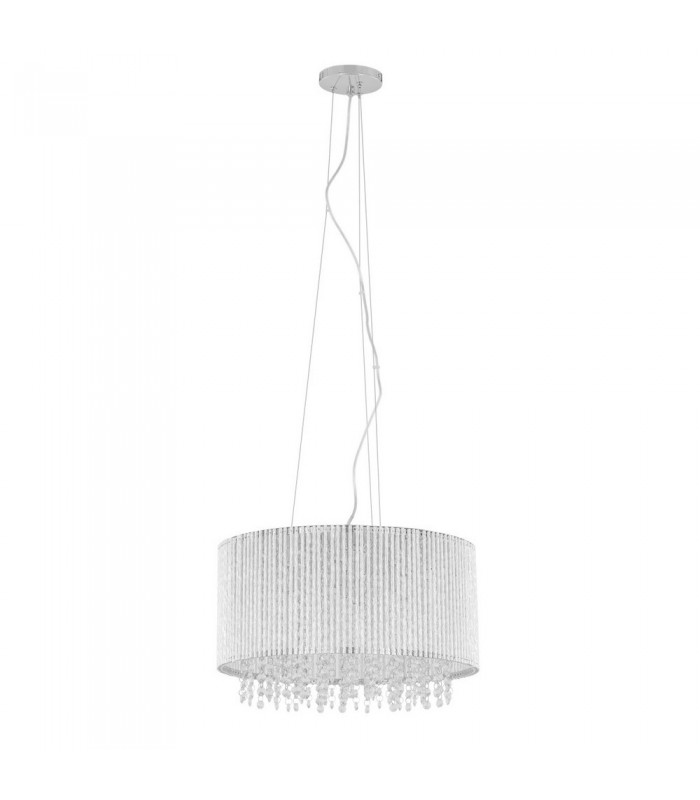 Modern Hanging Pendant Silver 7 Light  with Anodized Aluminum, Chocolate Shade, G9 - 2