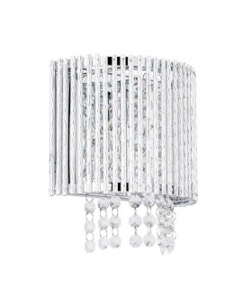 Modern Wall Lamp Silver 1 Light  with Clear Shade, G9 - 1