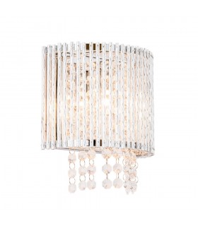 Modern Wall Lamp Silver 1 Light  with Clear Shade, G9 - 2