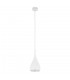 Modern Hanging Pendant Chrome, White 1 Light  with Metal Alloy Shade, E27 - 2