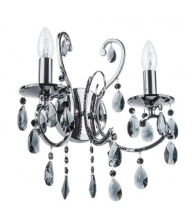 Classic Wall Lamp Black 2 Light , E14 - 1