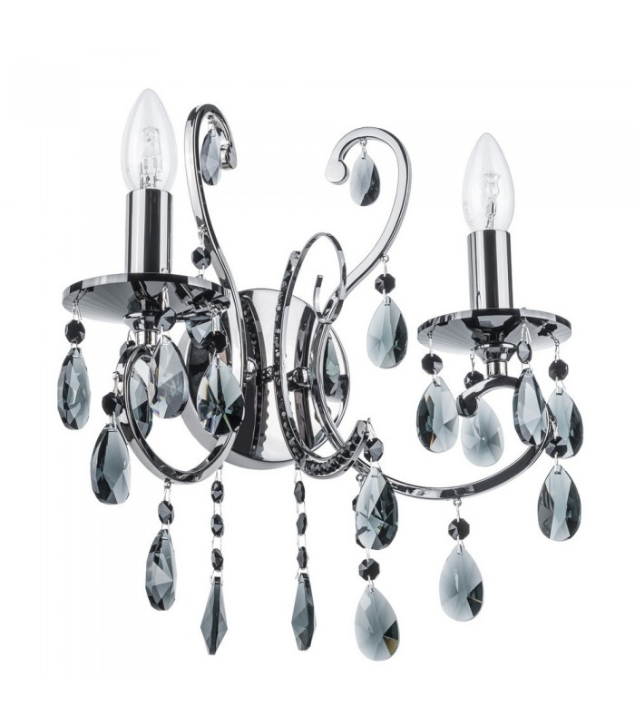 Classic Wall Lamp Black 2 Light , E14 - 1