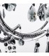 Classic Chandeliers Black 6 Light  with Crystal Shade, E14 - 3