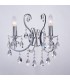 Classic Wall Lamp Black 2 Light  with Black, Crystal Clear Shade, E14 - 1