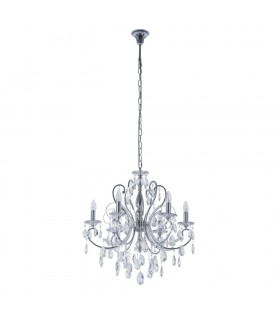 Classic Chandeliers Chrome 6 Light  with Crystal Shade, E14 - 2
