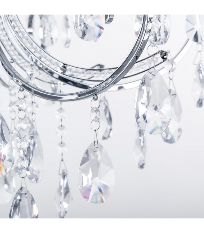 Classic Chandeliers Chrome 6 Light  with Crystal Shade, E14 - 4