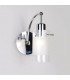 Modern Wall Lamp Chrome 1 Light  with White, Clear Shade, E27 - 1