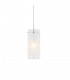 Modern Hanging Pendant Chrome 1 Light  with White, Clear Shade, E27 - 1