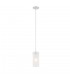 Modern Hanging Pendant Chrome 1 Light  with White, Clear Shade, E27 - 2