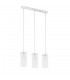 Modern Hanging Pendant Chrome 3 Light  with White, Clear Shade, E27 - 3