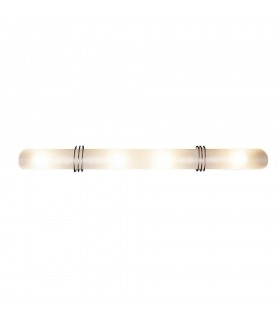 Modern Wall Lamp Satin 4 Light  with Milky Matt Shade, E14 - 1