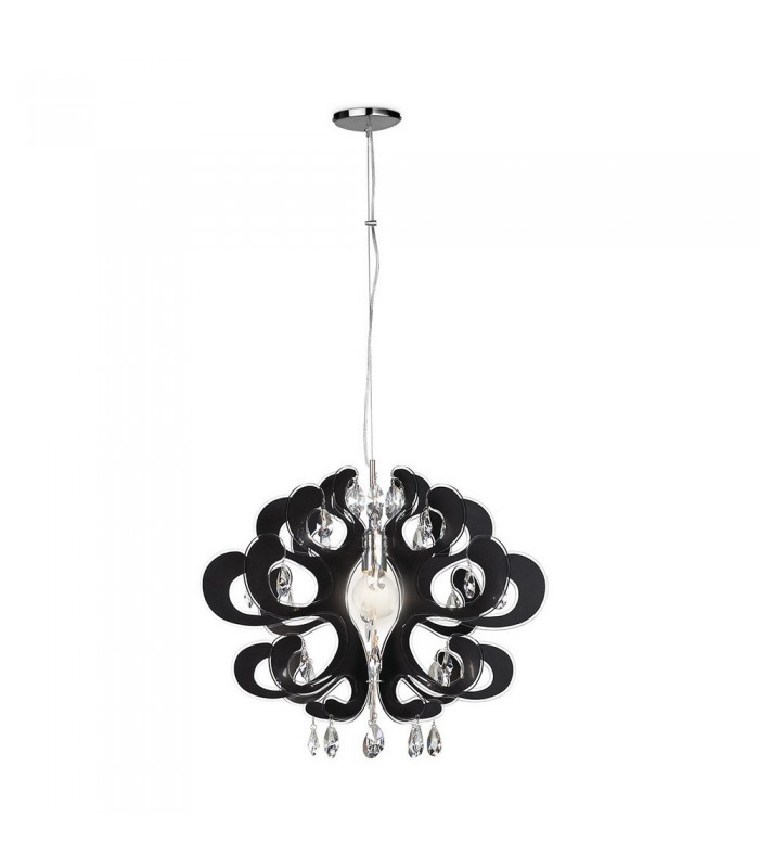 Modern Hanging Pendant Black 1 Light , E27 - 3