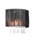 Wall Lamp Black 1 Light  with Black Fabric Shade, E14 - 1