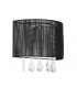 Wall Lamp Black 1 Light  with Black Fabric Shade, E14 - 2