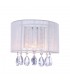 Wall Lamp White 1 Light  with White Cloth Shade, E14 - 1
