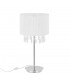 Table Lamp White 3 Light  with White Cloth Shade, E14 - 2