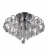 Classic Flush Ceiling Light Chrome 4 Light  with Crystal Shade, E14 - 1