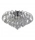Classic Flush Ceiling Light Chrome 6 Light  with Crystal Shade, E14 - 1