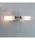 Modern Bathroom Lamp Chrome 2 Light  with Mixed, Clear, Milky Shade, E14 IP44 - 2