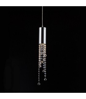 Classic Hanging Pendant Chrome 1 Light  with Crystal Shade, GU10 - 2
