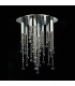 Classic Flush Ceiling Light Chrome 5 Light  with Crystal Shade, GU10 - 1
