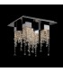 Classic Flush Ceiling Light Chrome 5 Light  with Crystal Shade, GU10 - 1