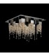 Classic Flush Ceiling Light Chrome 9 Light  with Crystal Shade, GU10 - 1
