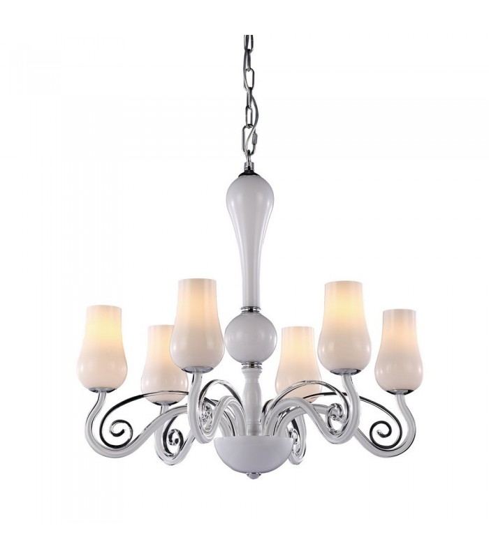 Modern Chandeliers White 6 Light , E14 - 1