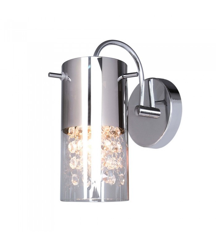Wall Lamp Chrome 1 Light  with Clear Shade, E14 - 1