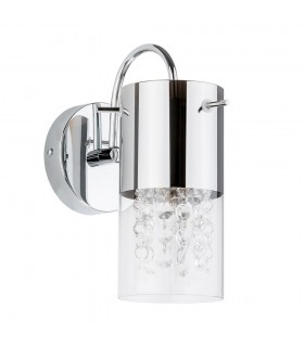 Wall Lamp Chrome 1 Light  with Clear Shade, E14 - 2