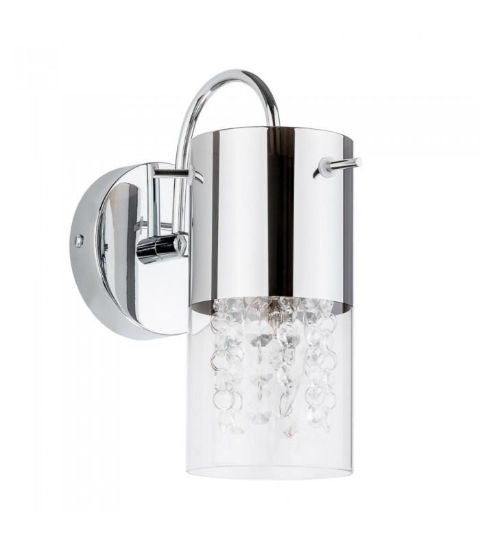 Wall Lamp Chrome 1 Light  with Clear Shade, E14 - 2
