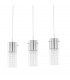 Hanging Pendant Chrome 3 Light  with Clear Shade, E14 - 1