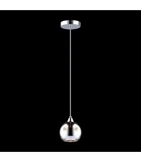 Hanging Pendant Chrome 1 Light  with Glass Shade, E14 - 2