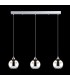 Hanging Pendant Chrome 3 Light  with Glass Shade, E14 - 1