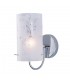 Modern Wall Lamp Chrome 1 Light  with Fabric Shade, E27 - 1