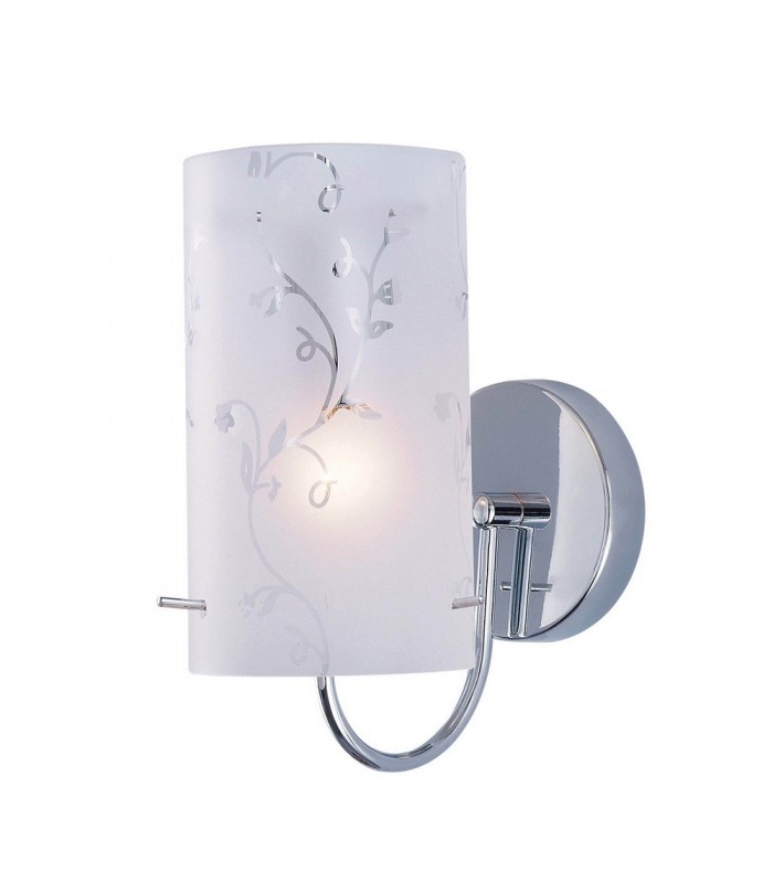 Modern Wall Lamp Chrome 1 Light  with Fabric Shade, E27 - 1
