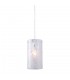 Modern Hanging Pendant Chrome 1 Light  with Fabric Shade, E27 - 2