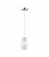 Modern Hanging Pendant Chrome 1 Light  with Matt Shade, E27 - 1