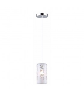 Modern Hanging Pendant Chrome 1 Light  with Matt Shade, E27 - 1