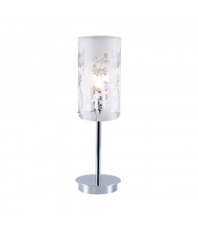 Modern Table Lamp Chrome 1 Light  with Matt Shade, E27 - 1