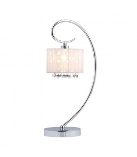 Table Lamp Chrome 1 Light  with Crystal Shade, E14 - 1