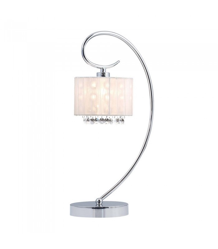 Table Lamp Chrome 1 Light  with Crystal Shade, E14 - 1