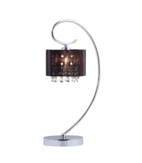 Table Lamp Black 1 Light  with Crystal Shade, E14 - 1