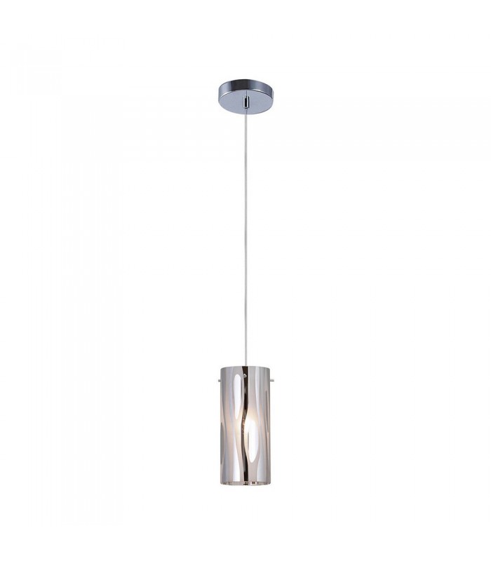 Modern Hanging Pendant Chrome 1 Light , E27 - 1