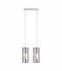 Modern Hanging Pendant Chrome 2 Light , E27 - 1