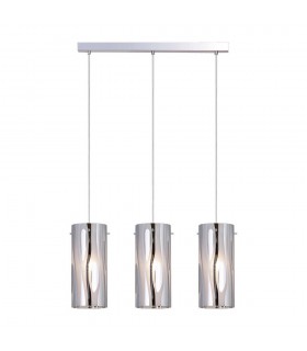 Modern Hanging Pendant Chrome 3 Light , E27 - 1