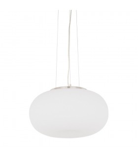 Modern Hanging Pendant White 2 Light  with Matt Shade, E27 - 1