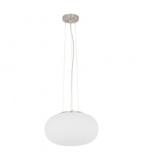 Modern Hanging Pendant White 2 Light  with Matt Shade, E27 - 2