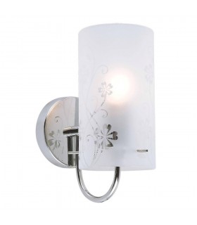 Modern Wall Lamp Chrome 1 Light  with Matt Shade, E27 - 1